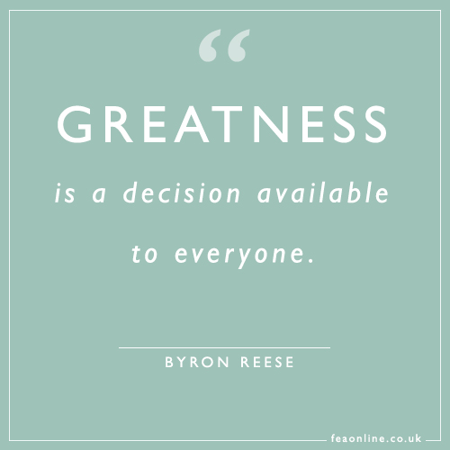 Achieving greatness is a choice// Motivation Monday