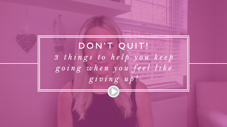 3 steps to take when you feel like giving up