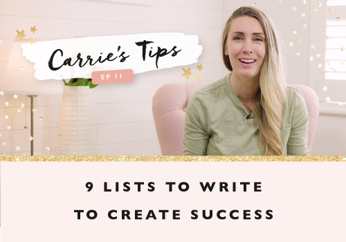 Nine Lists To Write To Create Success